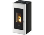Estufa de pellets FreePoint One Hermética acero blanco 7 kW