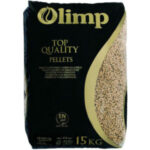 Pellets de madera Olimp de 6 mm ENplus-A1, palé de 65 x 15 kg
