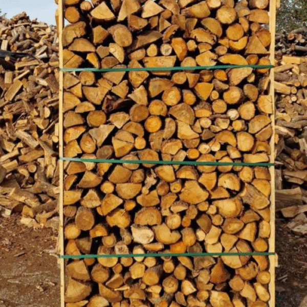 Leña de madera dura de 50 cm – 4 palets (aprox. 10 RM, 2,5 RM/palet)